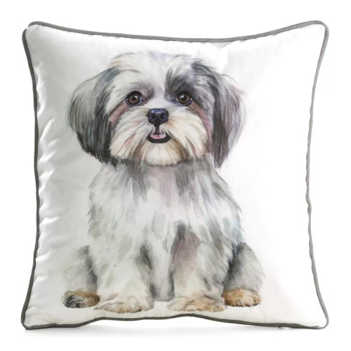 Калъфка Animal 45x45 кадифе Eurofirany със цип Shih Tzu
