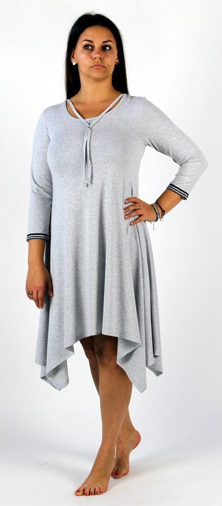 439 Nice De Lafense нощна рокля - женствена елегантност и комфорт за сън - светъл меланж