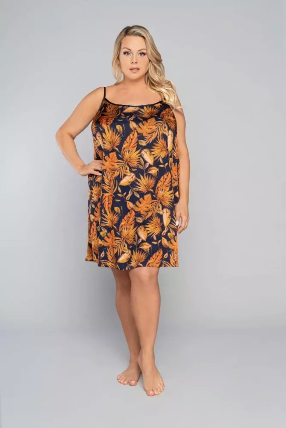 Дамска риза Monstera, тънък силует Italia Fashion - принт 