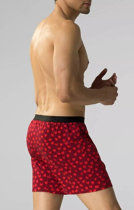 2GMB-009 Мъжки боксерки Atlantic - черно - бордо