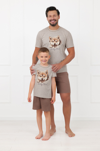 Детска пижама за момче Shiba Italian Fashion 100% памук шорти