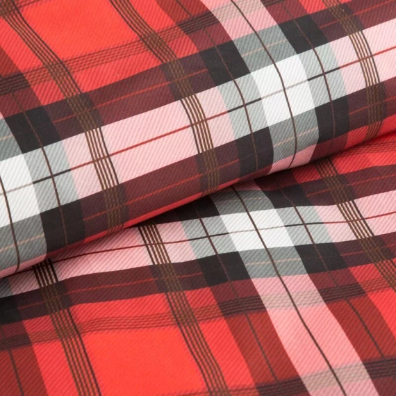 Коледно спално бельо Bliss, карирана Витлеемска звезда, европердета, червено