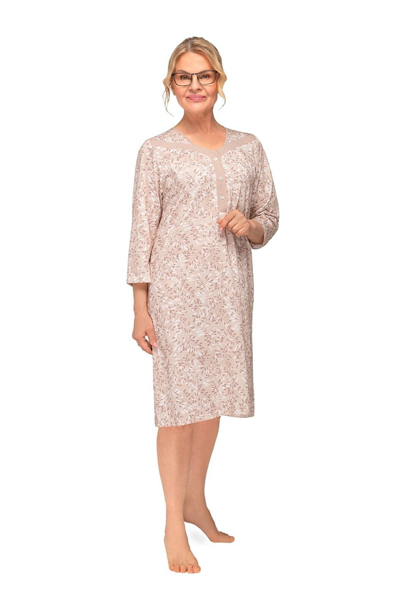 Памучна нощница Lidia II 270 Martel листа деколте V