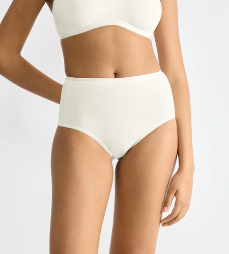 Go Daily Cotton Highwaist Дамски бикини Sloggi - копринено бели