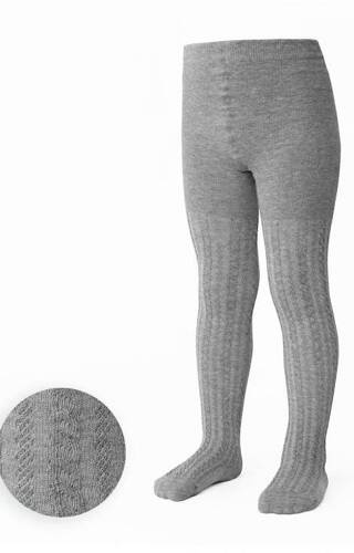 арт.071 Момичешки чорапогащник Steven с плитка - сив