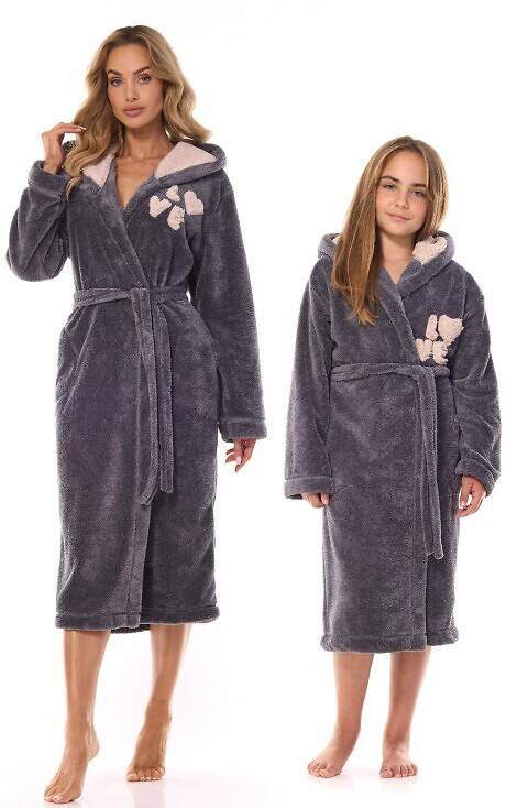 2434 LO L&L детски халат - оникс