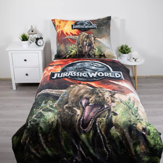 Спален комплект 140x200 Динозаври Парк Юрски Вулкан 70x90 Jerry Fabrics