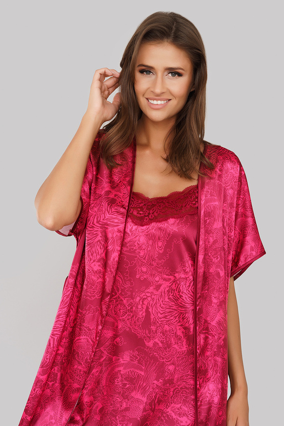 Impresja Дамски халат Италианска мода бордо 