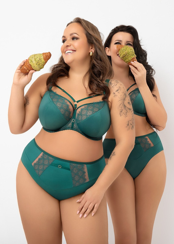 Сутиен soft Gorsenia G004 Kasja зелен – силно повдигане за голям бюст