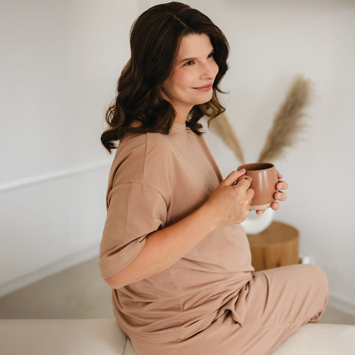 Дамска oversize тениска Eevi for Women – памук и модал | Минималистичен стил, произведено в Полша