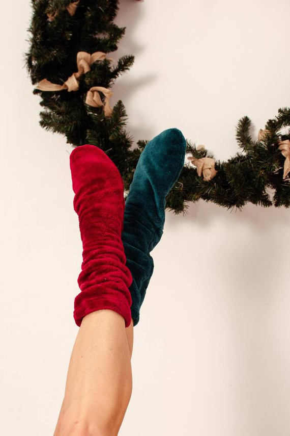 553/554 Wellsoft Гладки чорапи за сън De Lafense - бордо