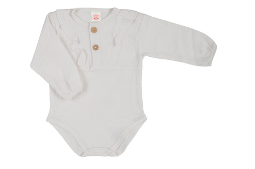 03235GDRE Боди DR Girl Just Muslin Екрю Makoma Муслиново бебешко боди