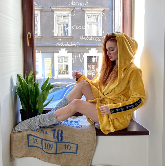 626 Abigail Дамски къс халат Forex - мед