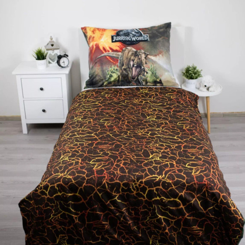 Спален комплект 140x200 Динозаври Парк Юрски Вулкан 70x90 Jerry Fabrics