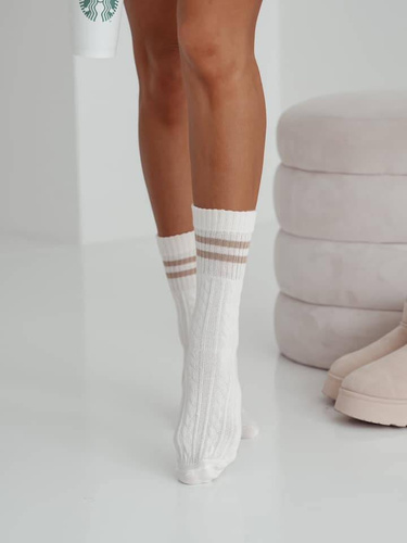 1542-001 Дамски чорапи Braid Milena - екрю
