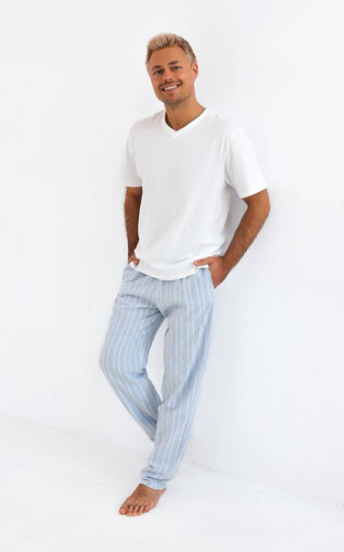 Мъжка пижама David Sensis - перлена