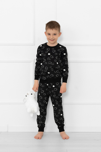 Детска пижама Wito - MEGA SOFT памук, овча кожа, дълъг ръкав и панталон Италианска мода 
