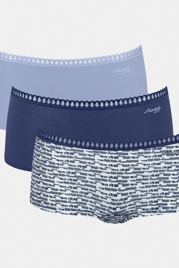 Дамски шорти GO Crush Short C3P 3-Pack Sloggi - V003 сини