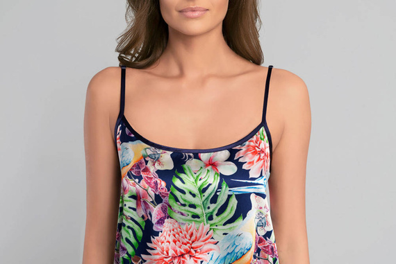 Polynesia Дамска нощница с тясна презрамка Италианска мода - флорален принт