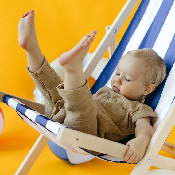 Elephant Rampers baby muslin Eevi - бежов