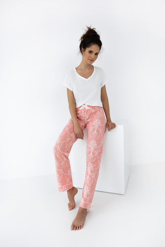 Дамска пижама Kalina Sensis - екрю-сьомга