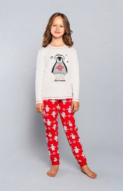 Памучна пижама Malika за момичета Италианска мода - ecri