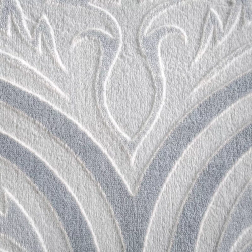 Спално бельо Flano 5 велур, евро перде орнаменти, сиво