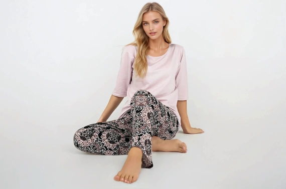 Розова дамска пижама Desert Rose Momenti Per Me