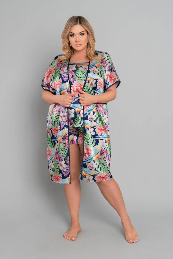 Polynesia Дамски халат за баня Италианска мода - флорален принт