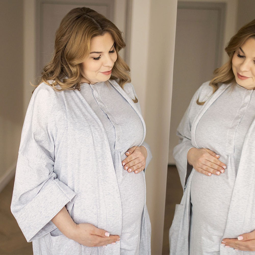 Нощница Lily Maternity за кърмене Eevi - сива