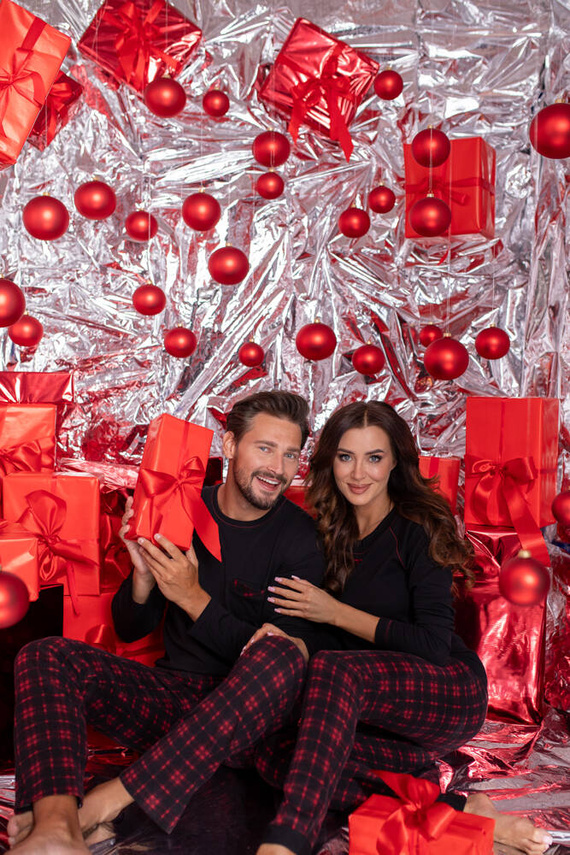 Мъжка пижама Zeman Italian Fashion - черна/принт