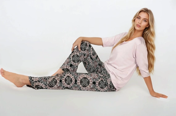 Розова дамска пижама Desert Rose Momenti Per Me