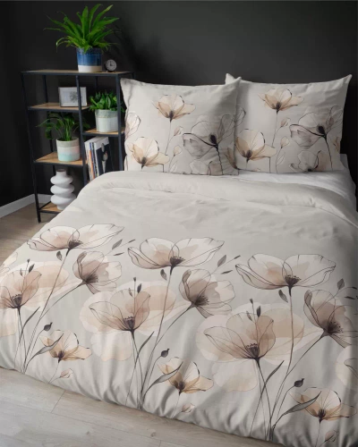 5492 B Спално бельо Detexpol Satin Stories cappuccino сатен | 100% памук, сатенирана тъкан, цип, подаръчна опаковка