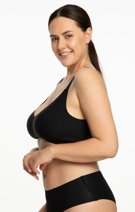 Julimex Jelly Bra Comfort Black Beige – Сутиен без банели за голям бюст