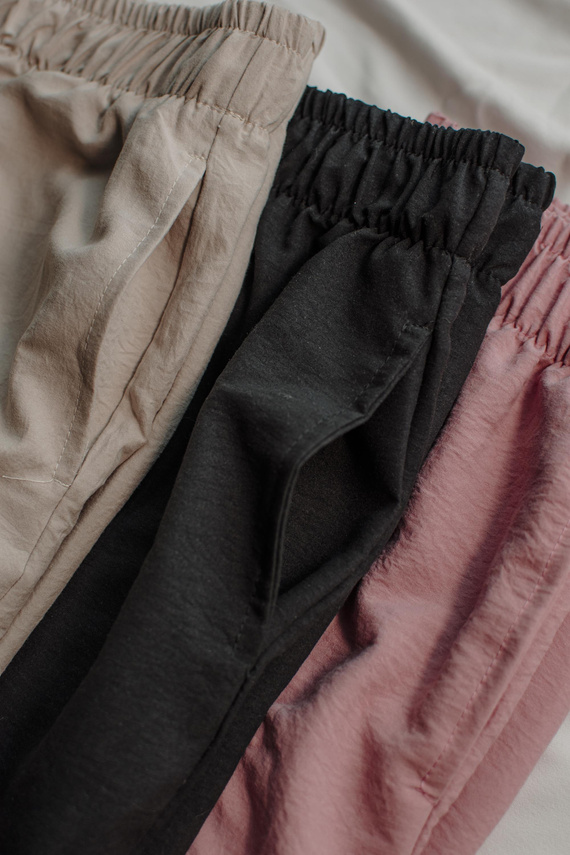 Maeve 875 De Lafense дамски панталон за пижама - дълъг, едноцветен, с джобове - черен