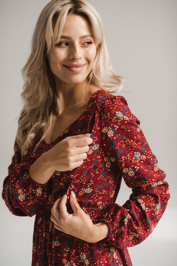 Lovely Dress Midi sukienka ciążowa i do karmienia Milk&Love błękitny