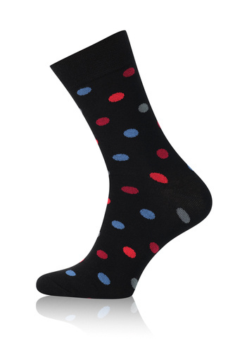 M21 Мъжки дълги чорапи Италианска мода - черно/бордо/графит