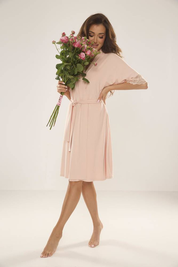 643 Noela Дамски халат De Lafense - бежов