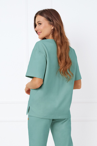 Caro Блуза с къс ръкав Италианска мода - градински чай 