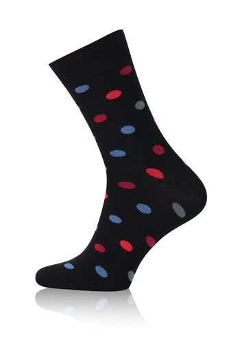 M21 Мъжки дълги чорапи Италианска мода - черно/бордо/графит