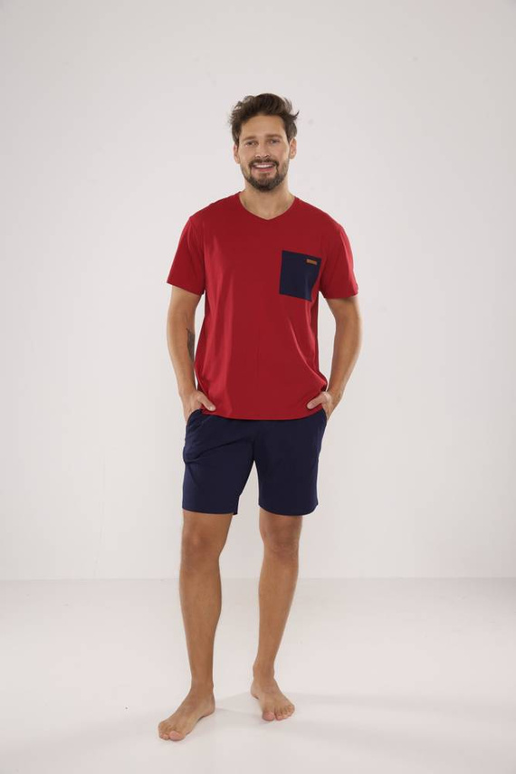 646 Kevin Мъжка пижама De Lafense - бордо