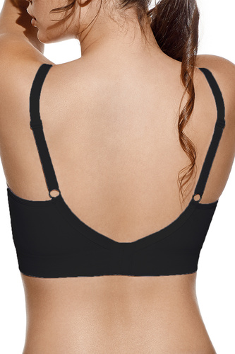 Сутиен за кърмене Jana Selene, черен – без банели, дишащ