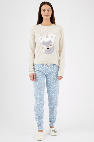 Zerda Sorbetto – дамска памучна пижама с 3D апликация