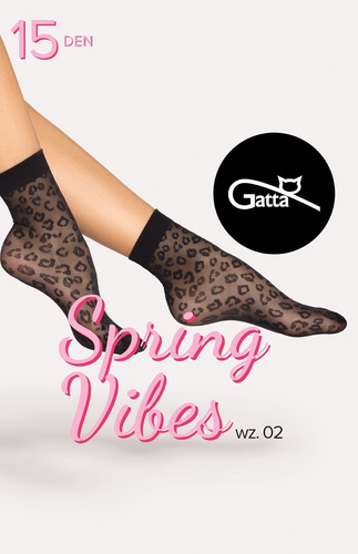 Spring Vibes wz.02 Skarpetki Damskie 15 den Gatta -nero