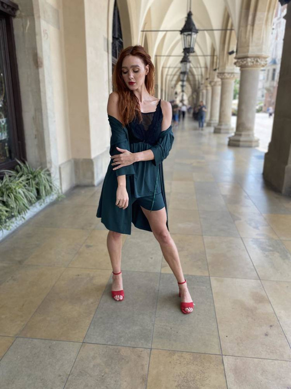 612 Artemise Дамска пижама Forex - зелена