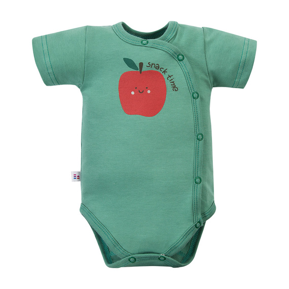 Боди за бебе Eevi Snack Time къс ръкав памук удобно