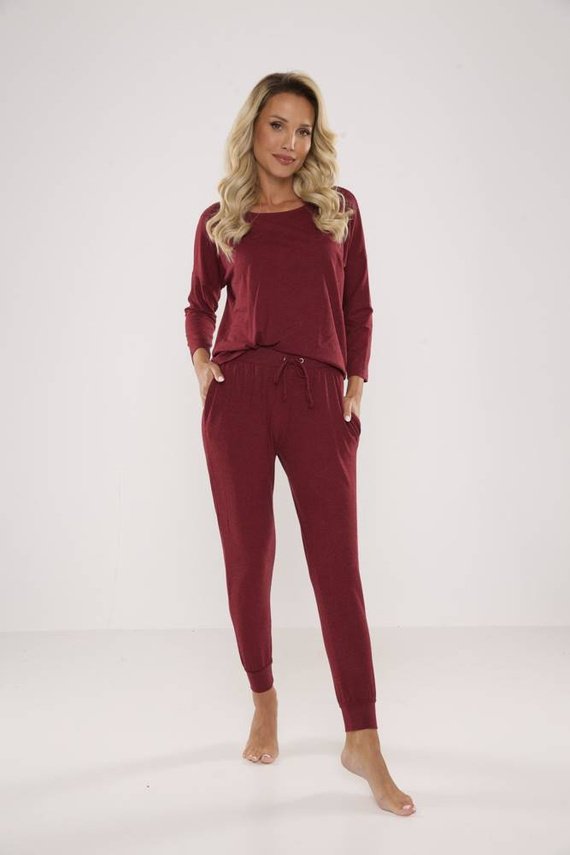555 Paula Дамска пижама De Lafense - бордо