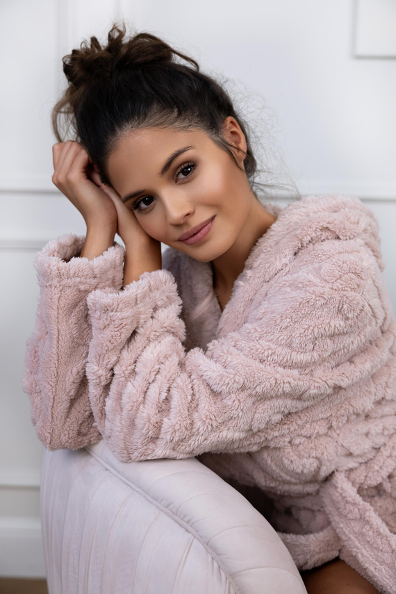 Дамски халат Giulia Sensis - прашно розов