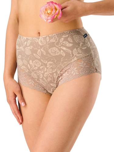 Figi LPF 599 Key бежови-мока maxi бикини – Висококачествен памук, елегантна дантела