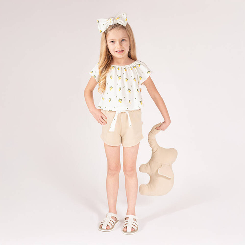 212138 Блуза с къс ръкав "Tola" Nicol - кремава